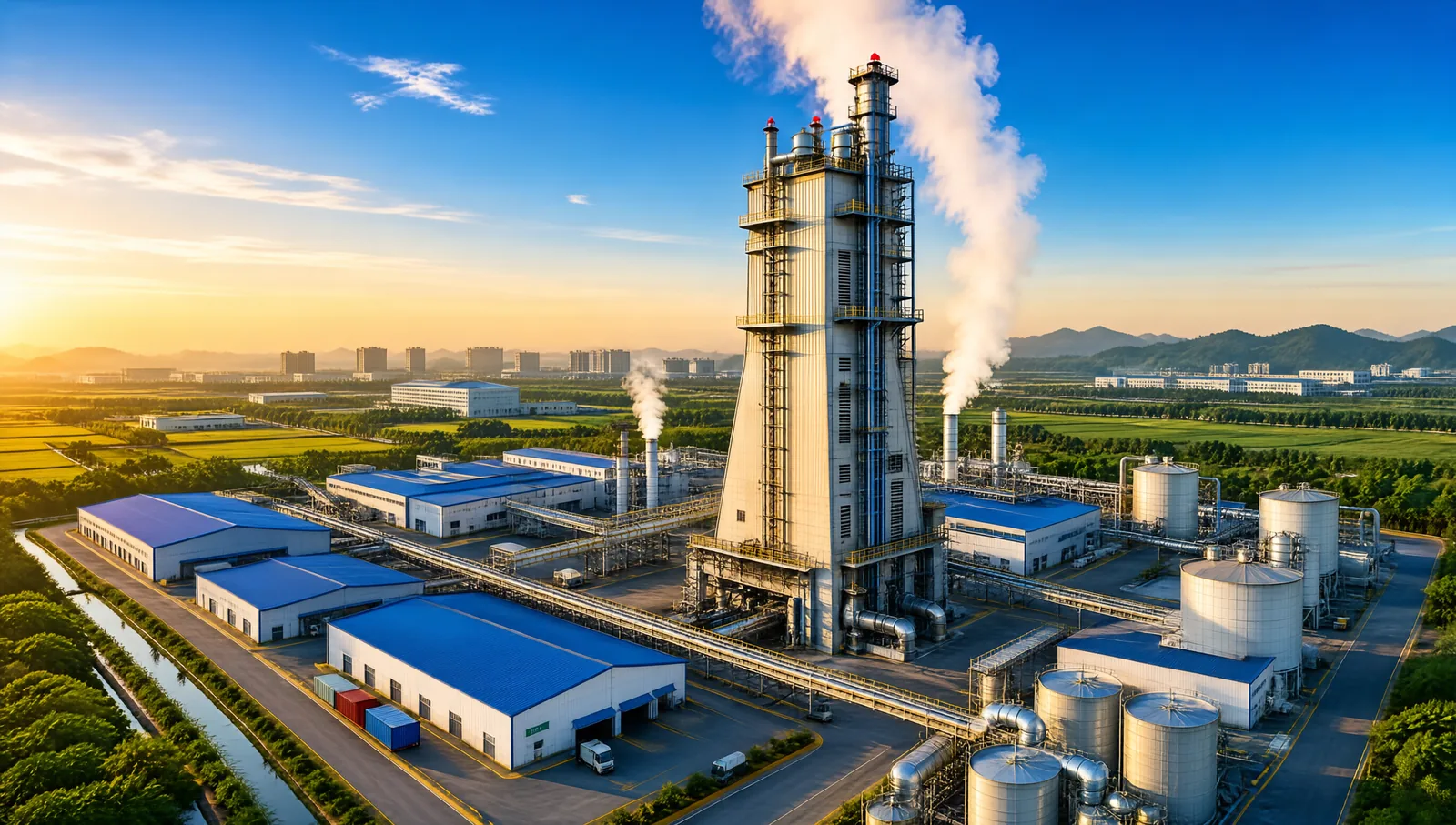 Tháp granul hóa cao của nhà máy Jiameihao